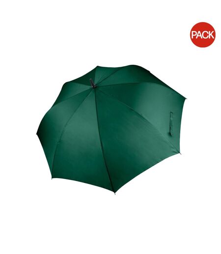 Lot De 2  Grand Parapluie Uni Adulte Unisexe Taille Unique Vert Bouteille Kimood