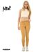 Jean femme slim fit taille haute coton / lycra - Couleur camel-1