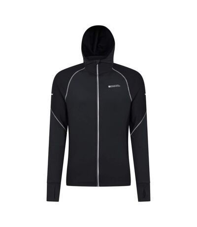 Mens control ii running hoodie black Mountain Warehouse