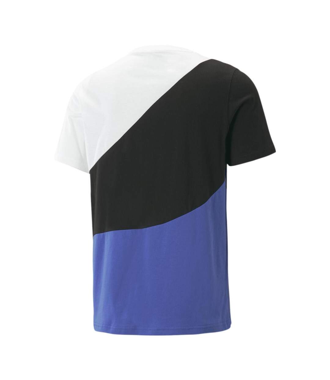 T-shirt blanc/noir/bleu homme puma power cat-2