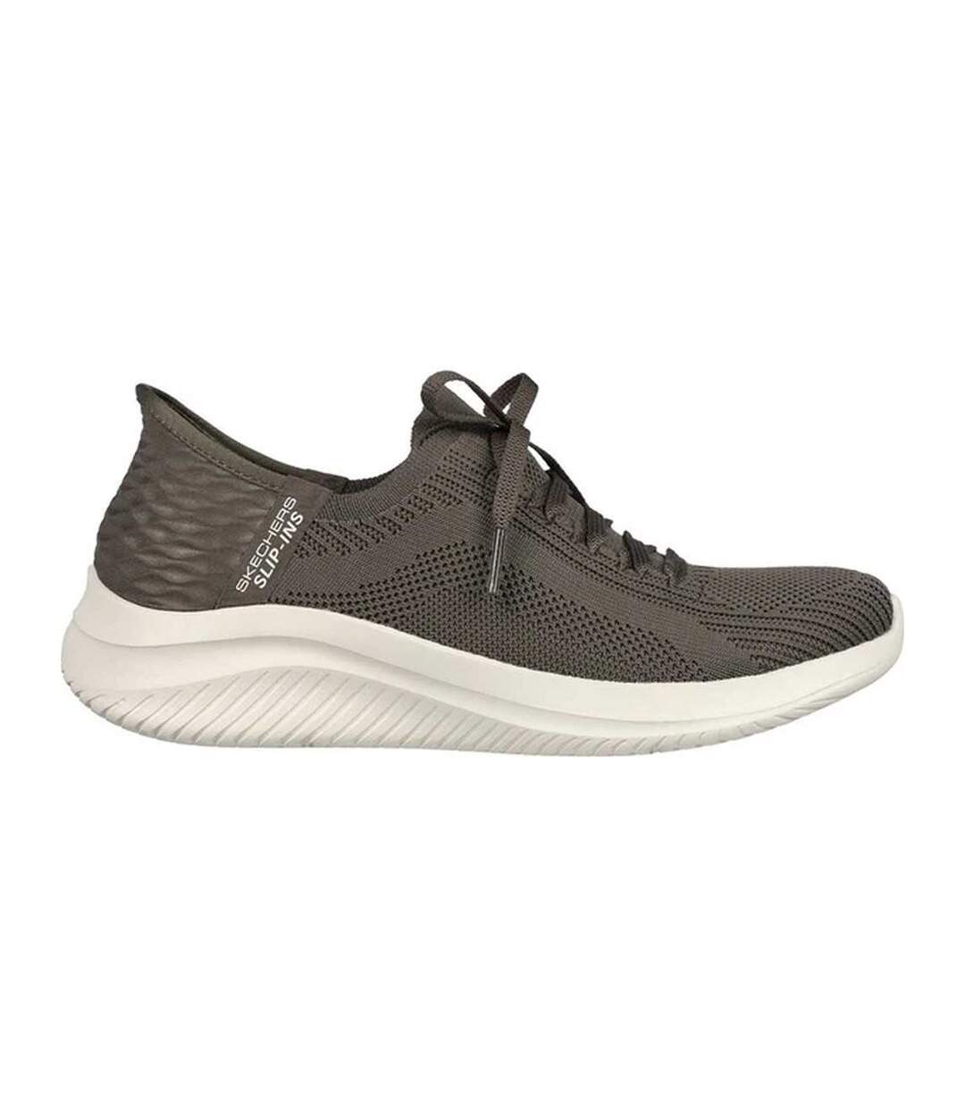 Womens/ladies Ultra Flex 3.0 Brilliant Casual Shoes Olive Skechers-2