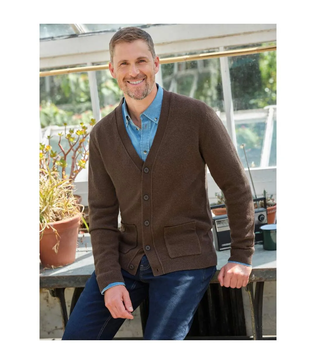 Cardigan Homme Marron WoolOvers-1