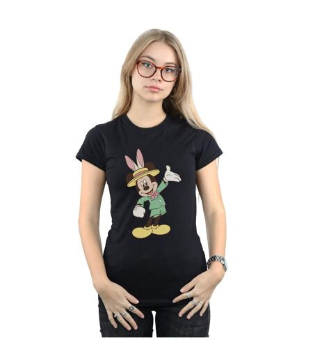 Disney T-shirt en coton Femme/Ladies Mickey Mouse Easter Bunny (Noir) - UTBI32670
