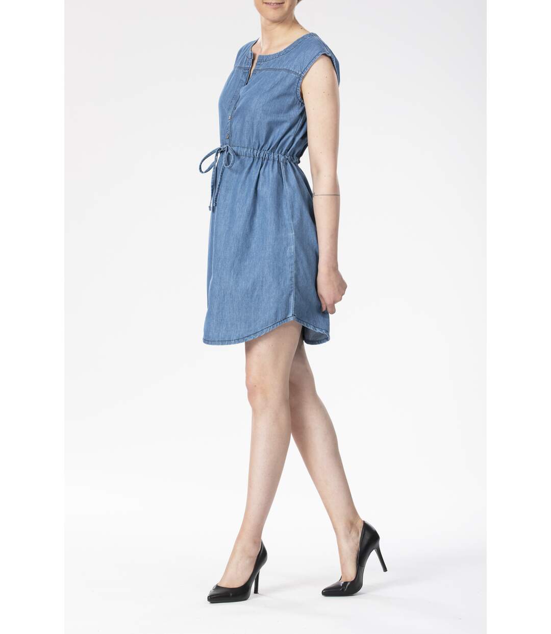 Robe sans manches chambray bleached EGLE 'Rica Lewis'-4