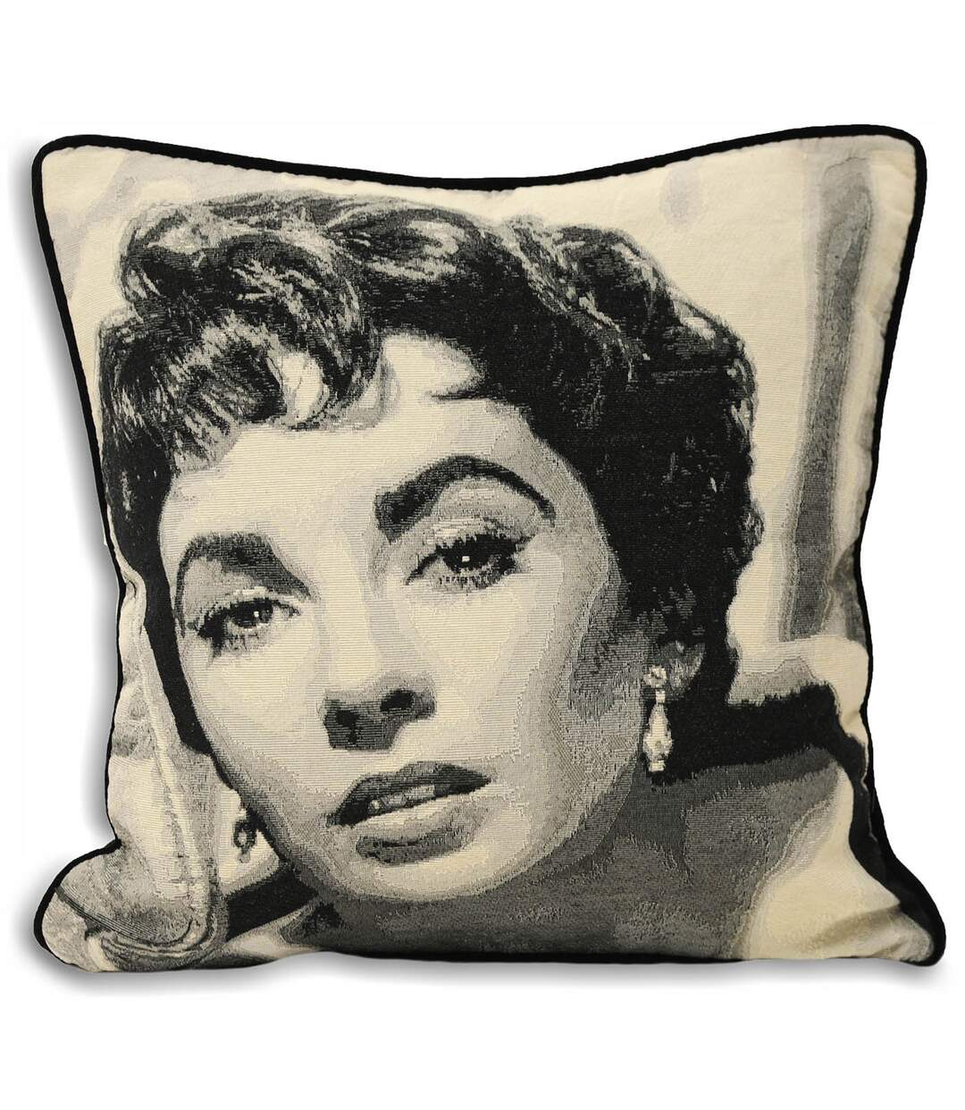 Riva Home Hollywood Elizabeth Taylor Cushion Cover (Black) - UTRV388