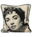 Riva Home Hollywood Elizabeth Taylor Cushion Cover (Cushion Pad Not Included) (Black) (18in x 18in)
