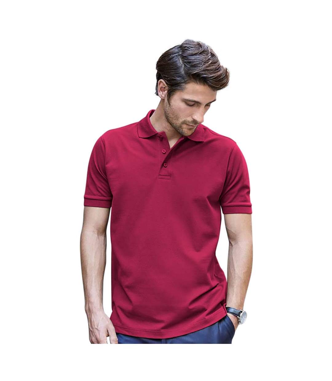 Polo luxury homme bordeaux TeeJays