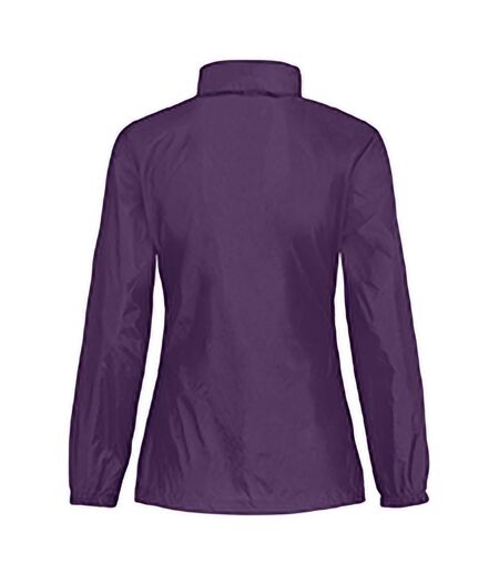 B&C Womens/Ladies Sirocco Lightweight Windproof, Showerproof & Water Repellent Jacket (Purple) - UTBC1283