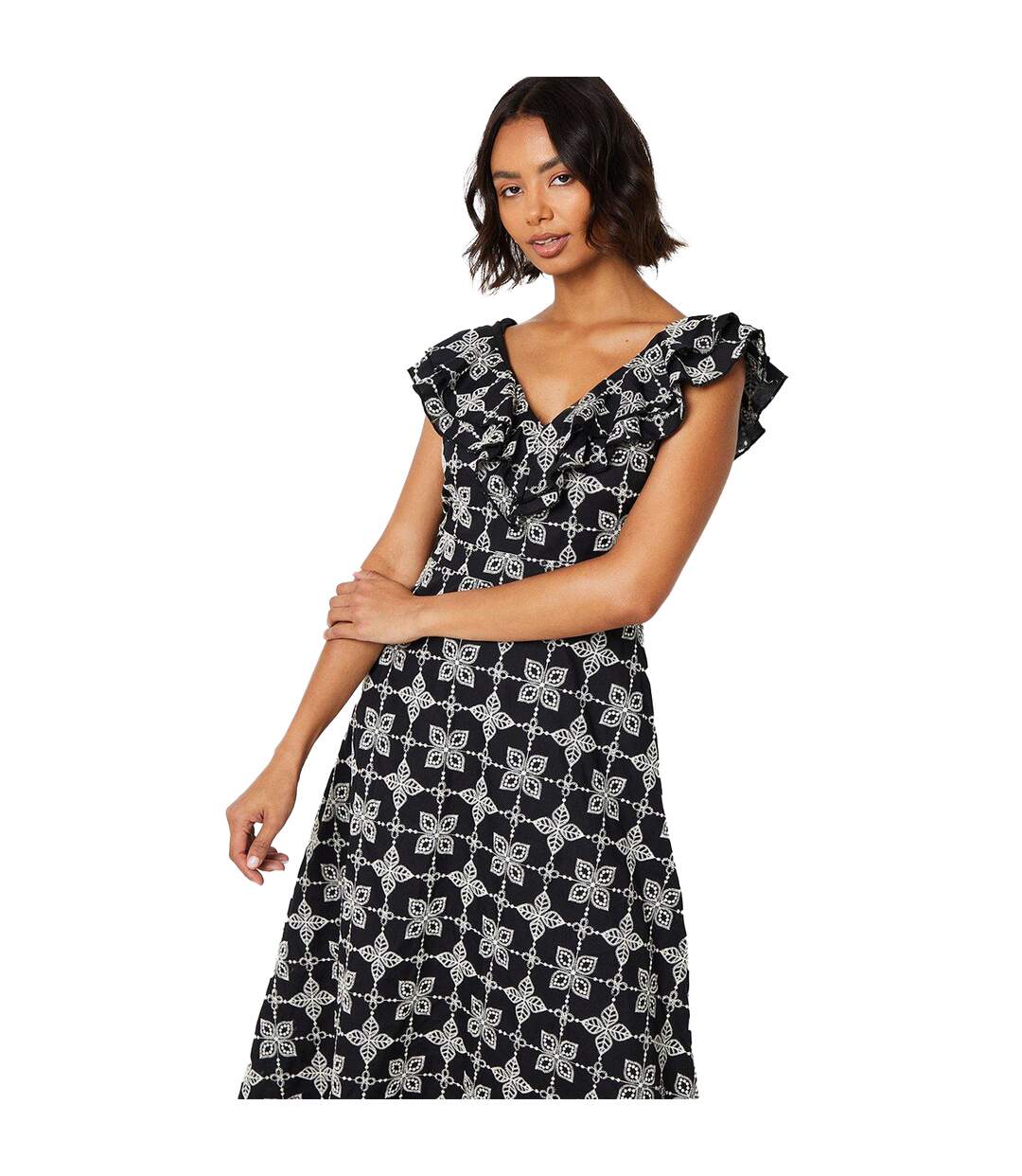 Robe mi-longue femme noir Dorothy Perkins-3