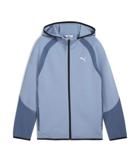 Sweat zippé bleu homme puma evostripe