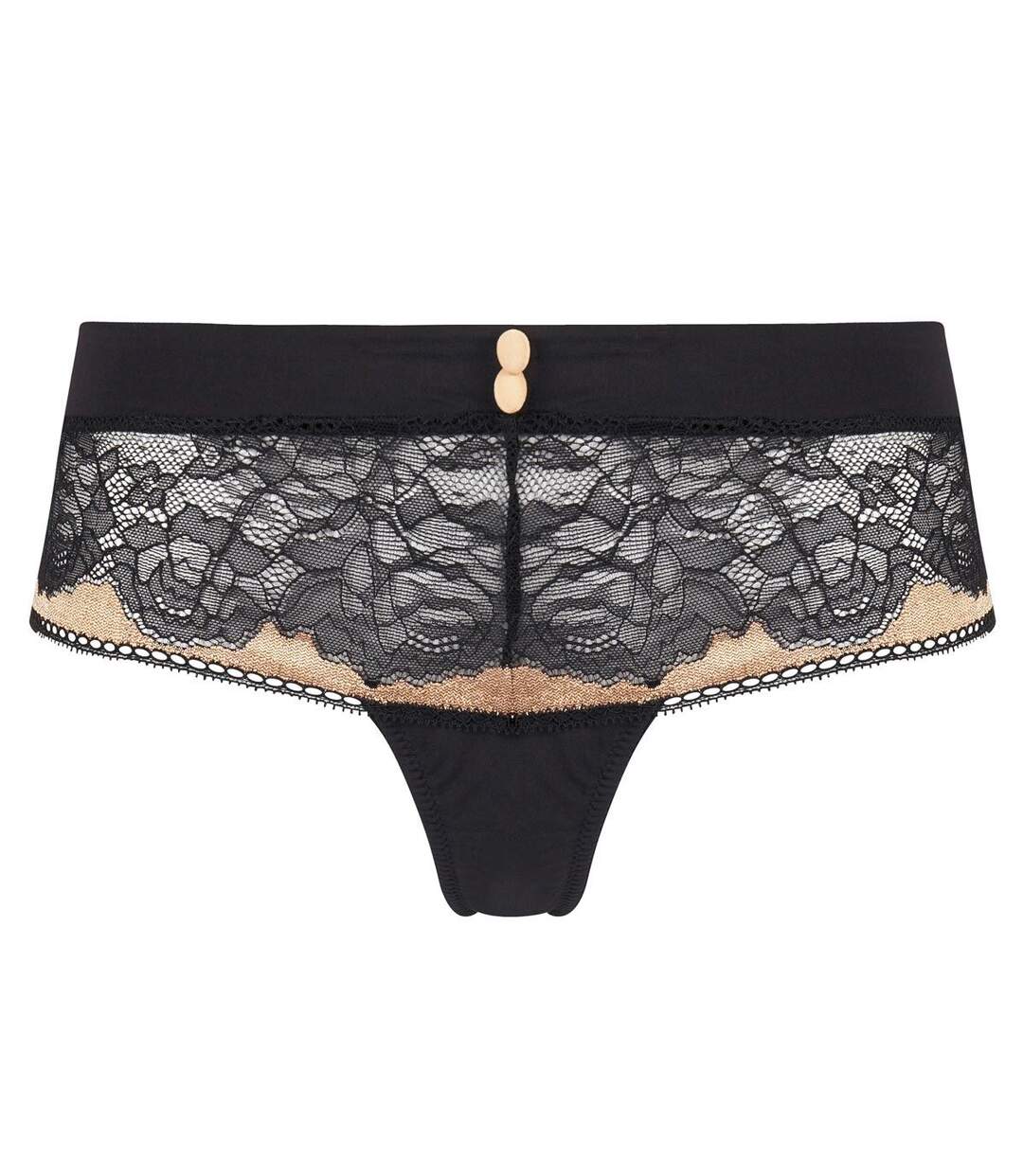 Shorty tanga noir/or Dressing