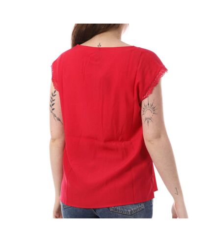 T-Shirt Rouge Femme Only Pelina