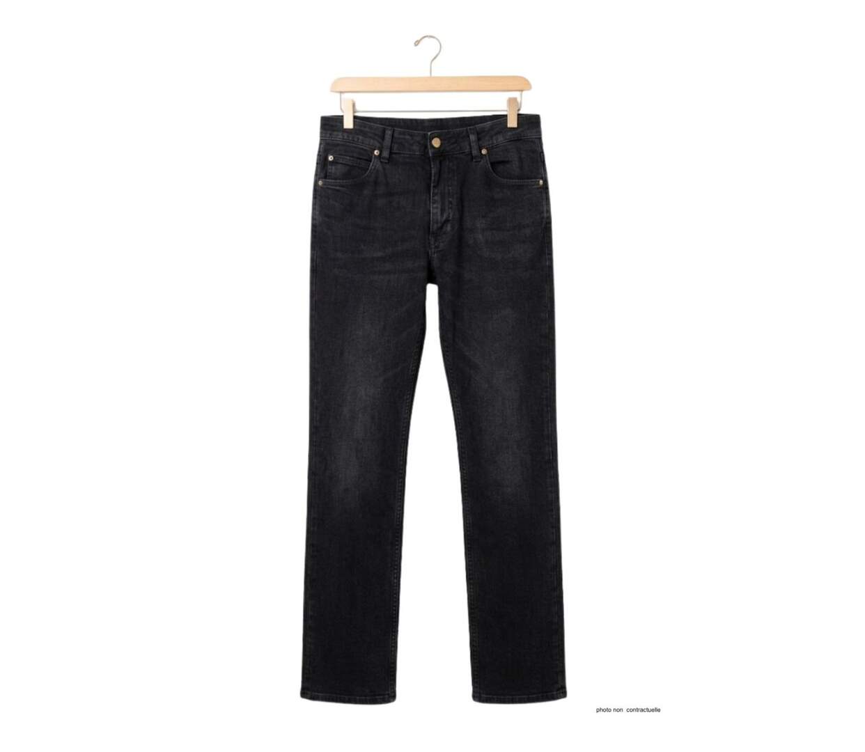 MAYFLOWER OUDA - Jean en tissu extensible pour femme : le confort absolu d'un denim stretch noir galbant-2