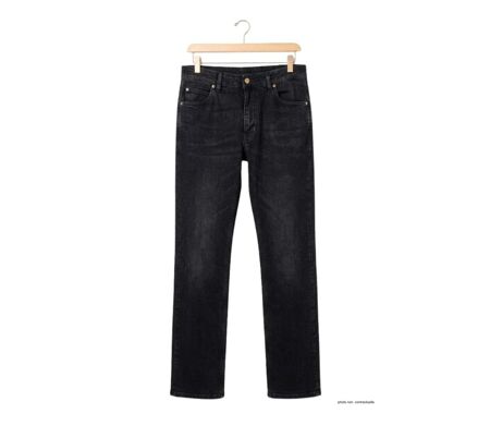 MAYFLOWER OUDA - Jean en tissu extensible pour femme : le confort absolu d'un denim stretch noir galbant