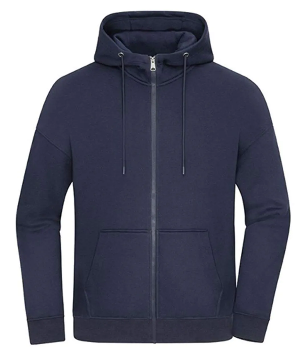 Sweat à capuche zippé oversize unisexe - 8043 - bleu marine-2