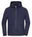 Sweat à capuche zippé oversize unisexe - 8043 - bleu marine-2