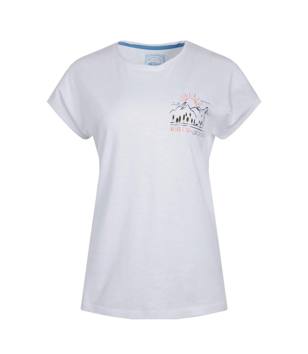 T-shirt wander femme blanc Weird Fish-1