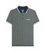 Polo Motif/style Géométrique Homme Bleu Marine Basilic Lambretta-1