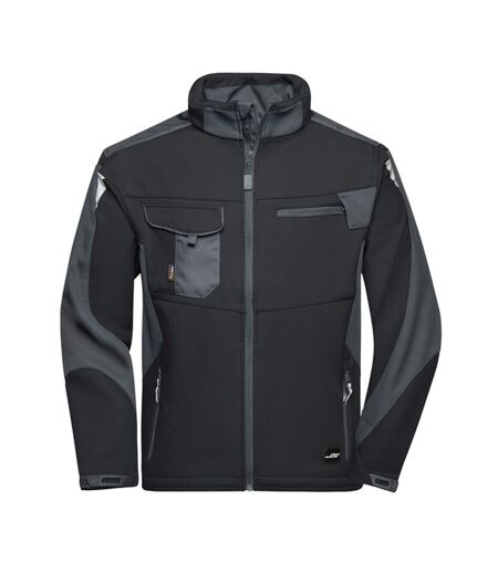 Veste Softshell Strong Adulte Noir Carbone James And Nicholson