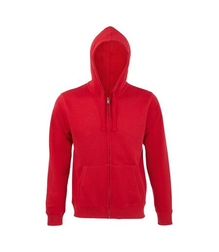 SOLS Mens Spike Full Zip Hooded Sweatshirt (Red)