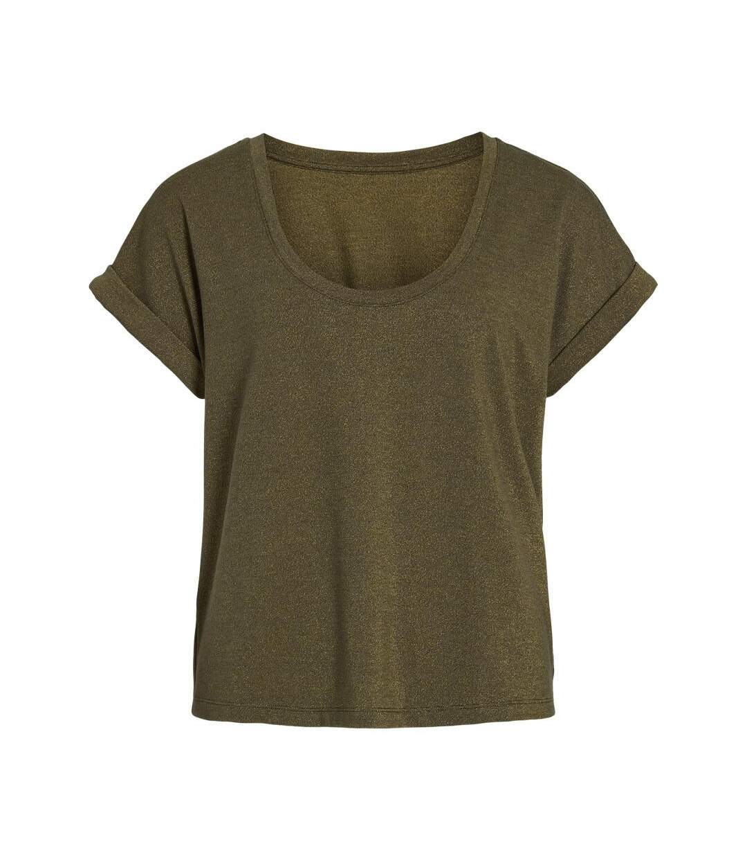 T-Shirt vert femme vila luxi-1