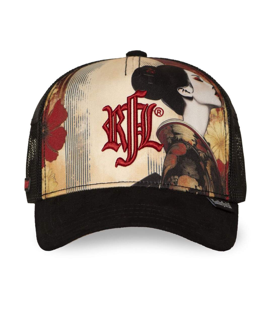 Casquette trucker imprimée avec filet  et logo brodé Last Kiss Rock'n Free Life-2