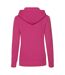Womens/ladies Classic Hoodie Fuchsia Fruit Of The Loom-2
