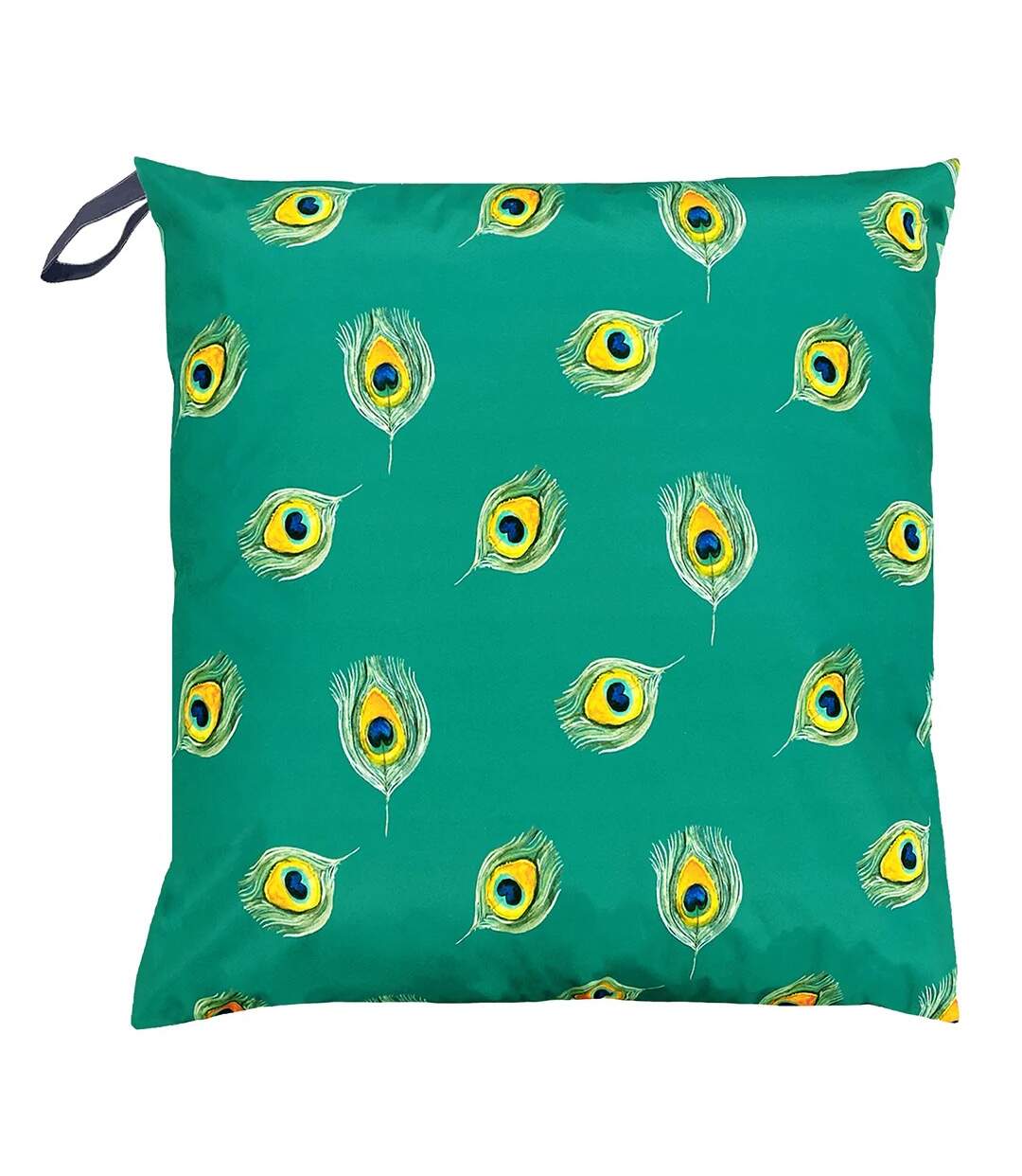 Peacock outdoor cushion cover one size green/blue/pink Evans Lichfield