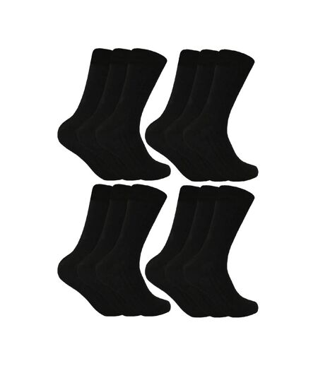 12 Pairs Mens Winter Warm Wool Blend Hiking Socks for Boots