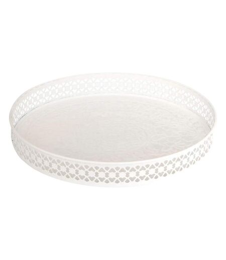 Lot de 2 Plateaux Déco Wild Romance 31cm Blanc & Vert