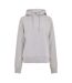 Womens/ladies Logo Marl Classic Drawstring Hoodie Grey Marl USA Pro-2