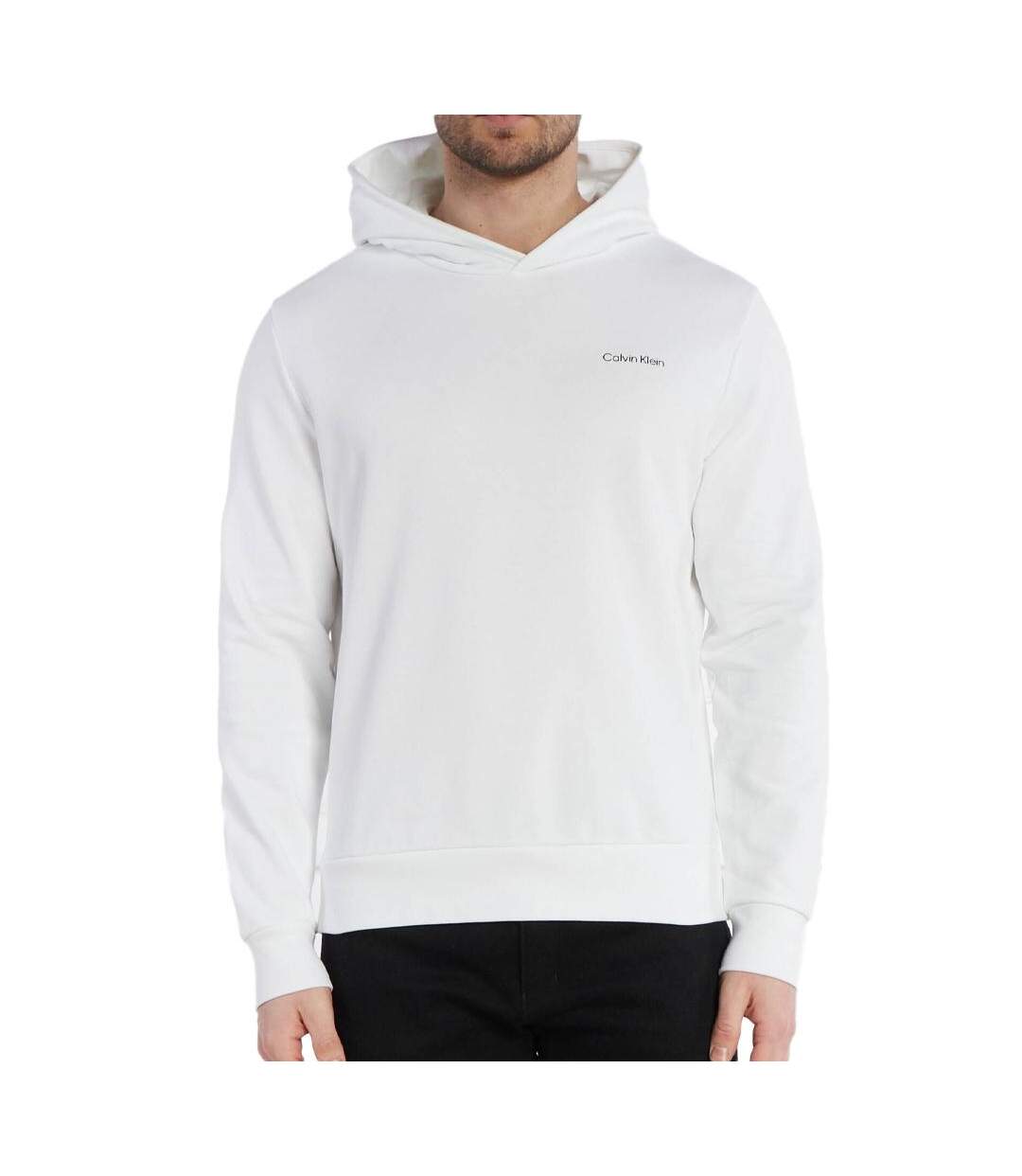 Sweat à Capuche Blanc Homme Calvin Klein Jeans Angled - 3XL-1