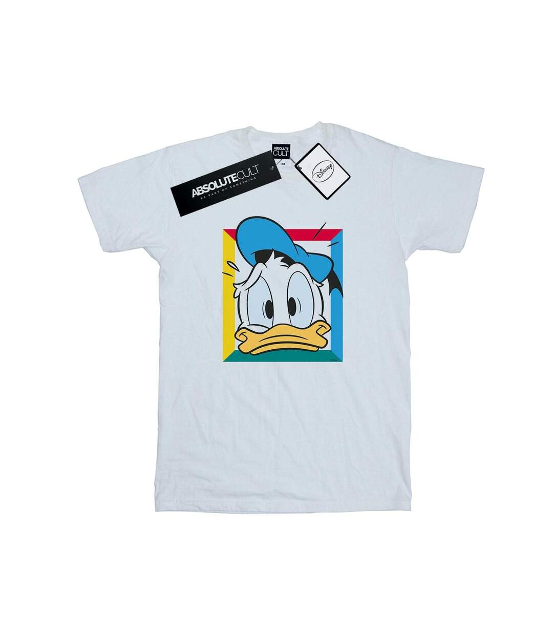 Disney Womens/Ladies Donald Duck Panicked Cotton Boyfriend T-Shirt (Blanc) - UTBI37455-1