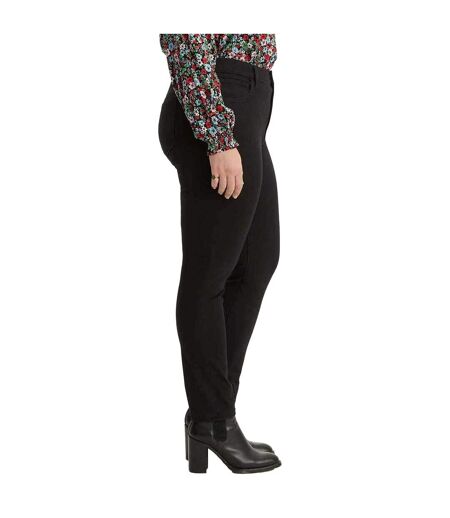 Womens/ladies 721 High Rise Plus Skinny Jeans Black Levis
