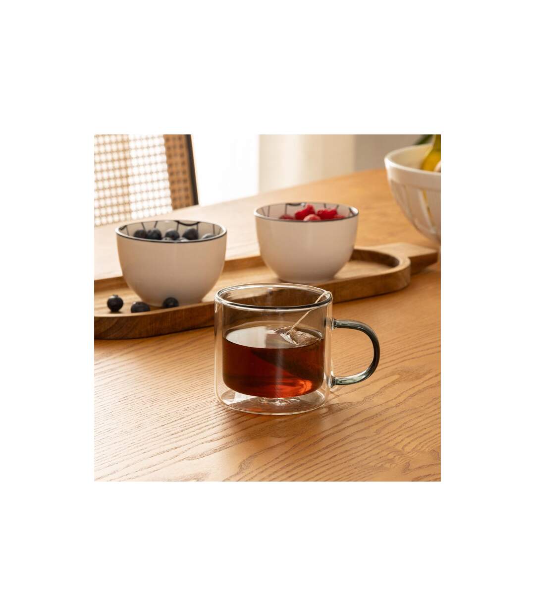 Lot de 6 Mugs en Verre Lexi 25cl Gris-3