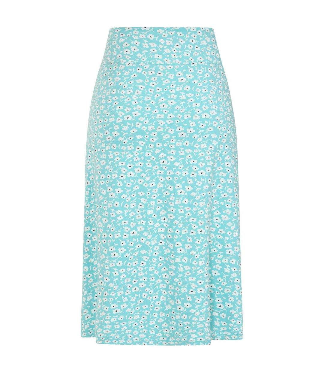 Womens/ladies Buttercups Jersey Midi Skirt Blue White Lazy Jacks-2
