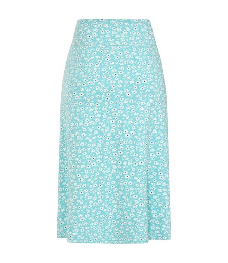 Womens/ladies Buttercups Jersey Midi Skirt Blue White Lazy Jacks