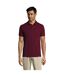 SOLs Mens Prime Pique Plain Short Sleeve Polo Shirt (Burgundy) - UTPC493