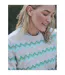 Womens/ladies Chevron Striped Soft Jumper Grey WoolOvers-3