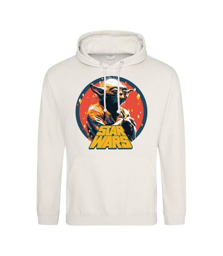 Unisex Adult Yoda Hoodie White Star Wars