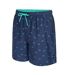 Short De Bain Motif/style Floral Homme Bleu Marine Hot Tuna-3
