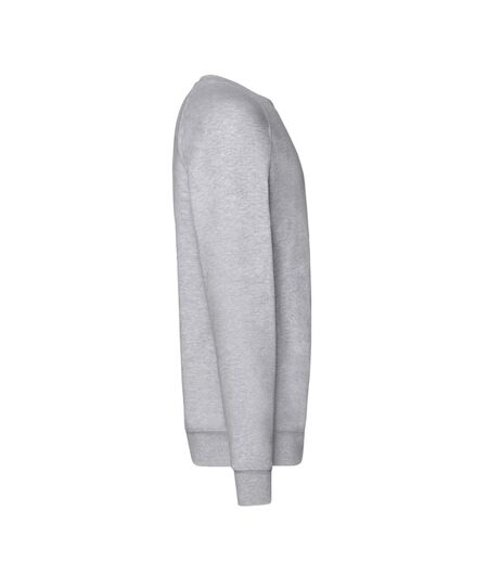 Sweat Manches Raglan Homme Gris Chiné Fruit Of The Loom
