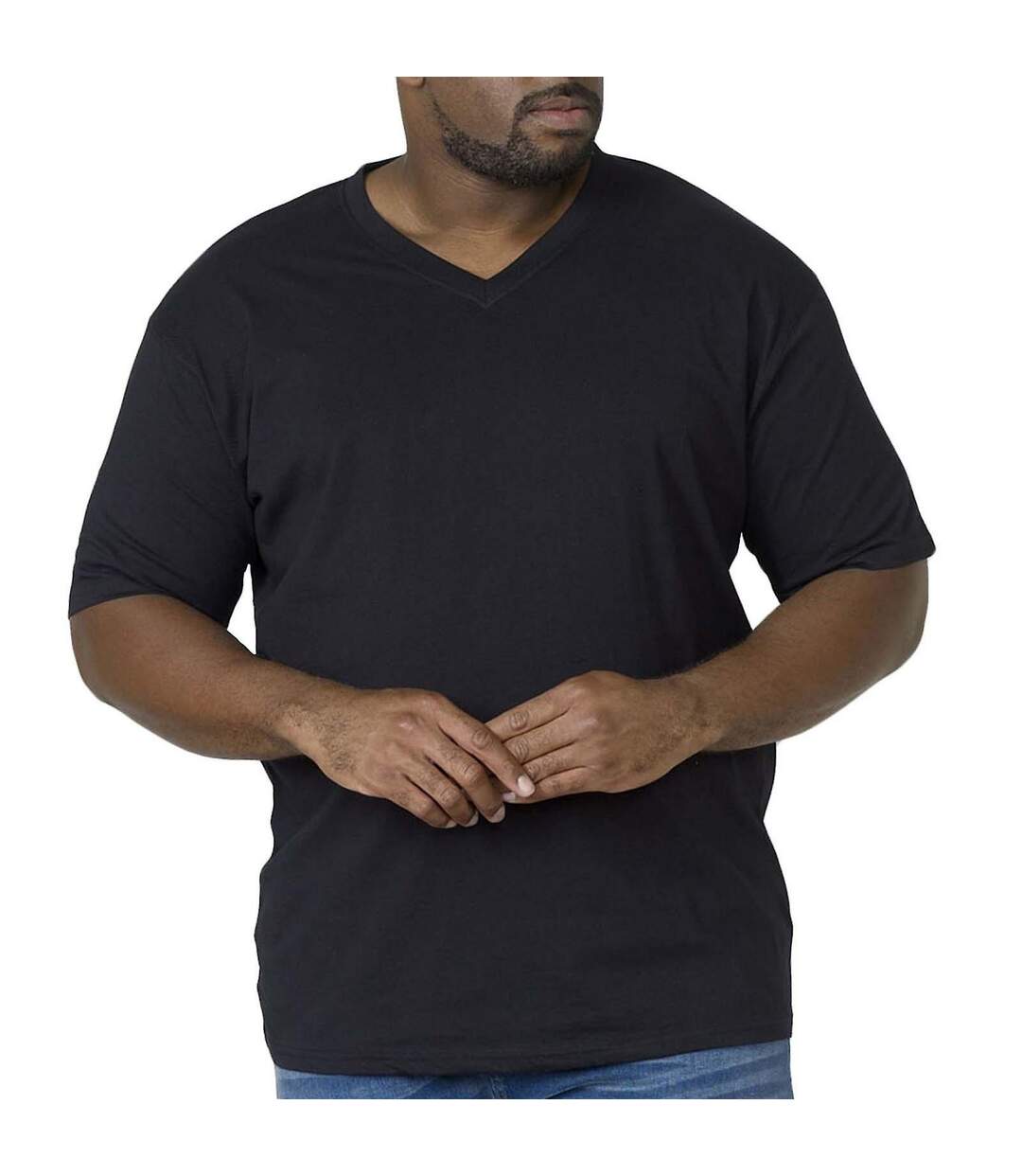 Duke Mens D555 Kingsize Signature-1 Cotton T-Shirt (Black) - UTDC144-3