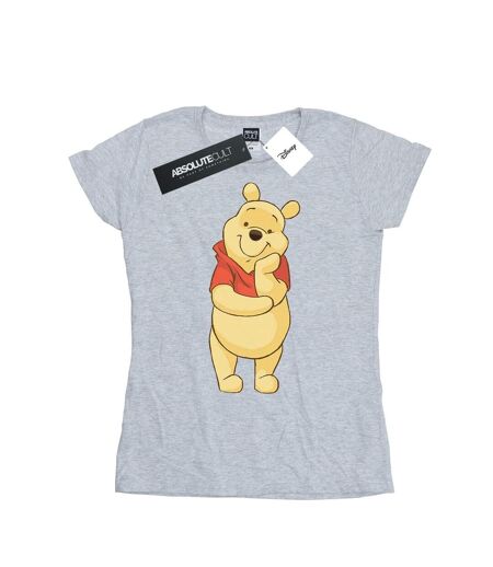 Disney T-shirt en coton mignon Winnie The Pooh Femme/Femme (Gris sportif) - UTBI44844