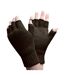Mens Warm 3.2 TOG Fleece Lined Winter Thermal Fingerless Gloves in Khaki & Navy-1