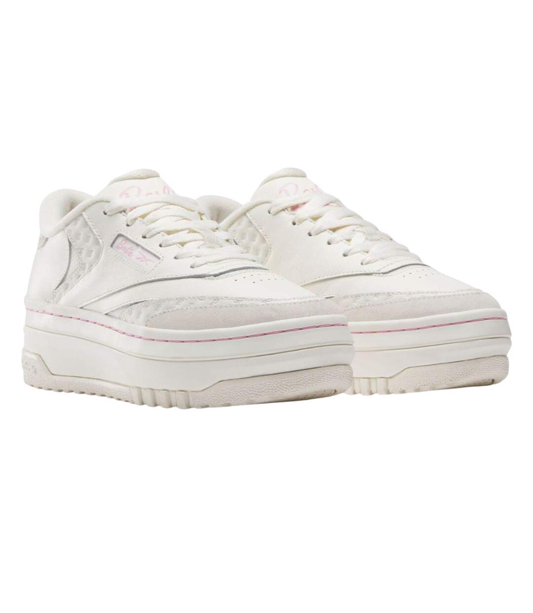 Baskets Barbie Club C Adulte Blanc Rose Reebok-1