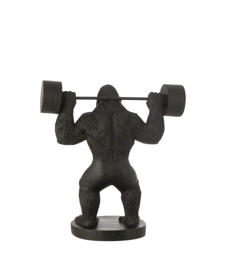Statue Gorille en Résine Haltérophilie 62cm Noir