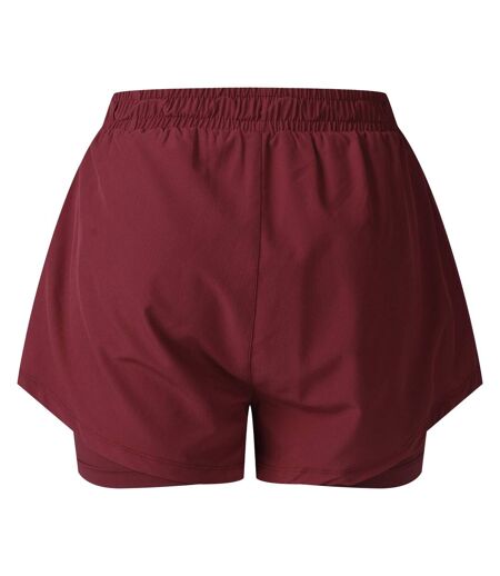 Womens/ladies Pro Training Hybrid Short Plum Umbro