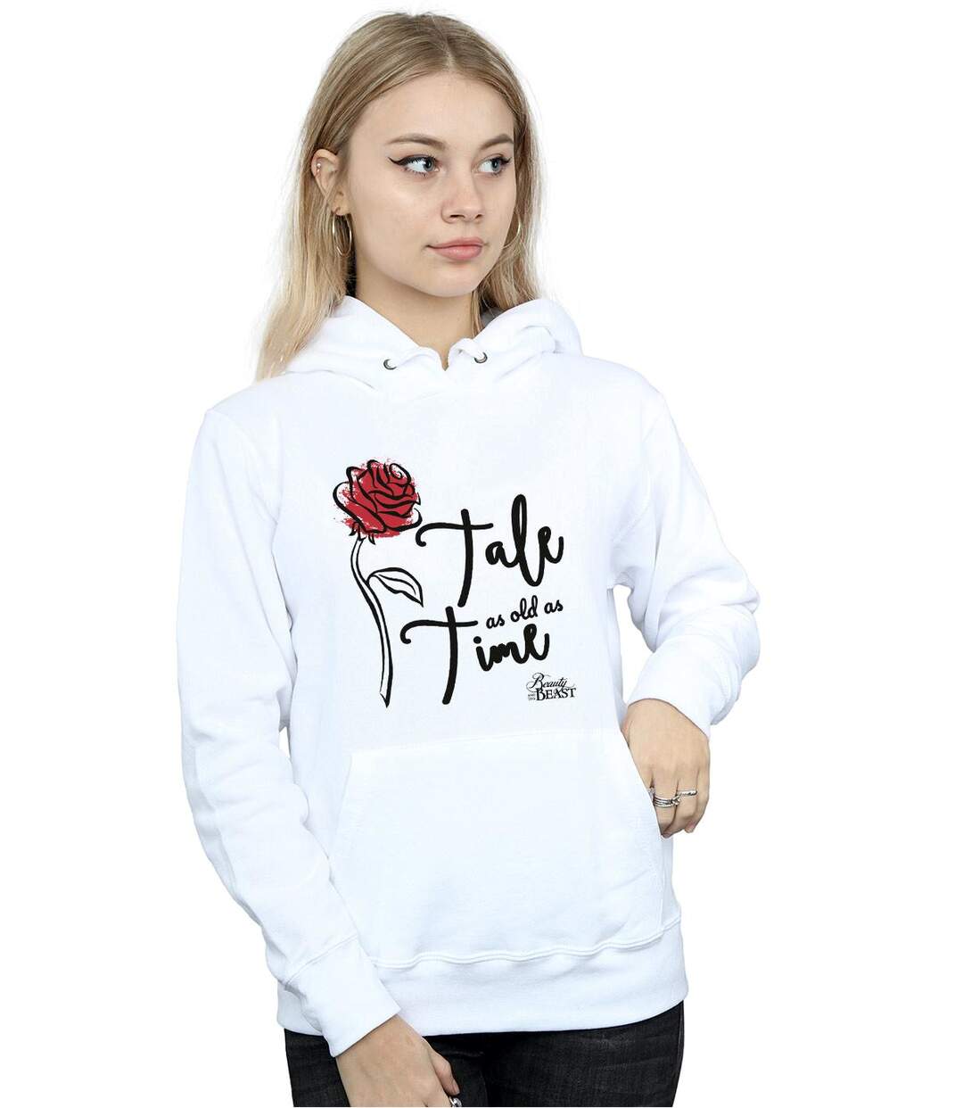 Disney Sweat à capuche Womens/Ladies Tale As Old As Time Rose (Blanc) - UTBI12363-2