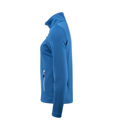 Womens/ladies Powerslide Zipped Sweat Jacket Bright Blue Printer RED